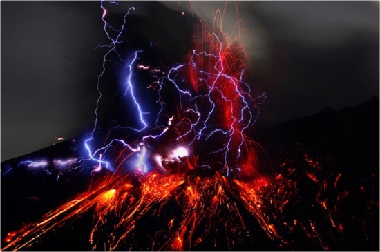 桜島火山雷