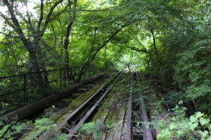 山奥の廃線跡