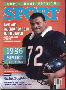 写真はアメリカのスポーツ誌『SPORT』1986年スーパーボウル・プレビュー号表紙より