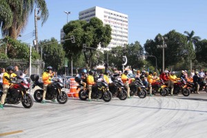 多数のバイクもスタンバイOK