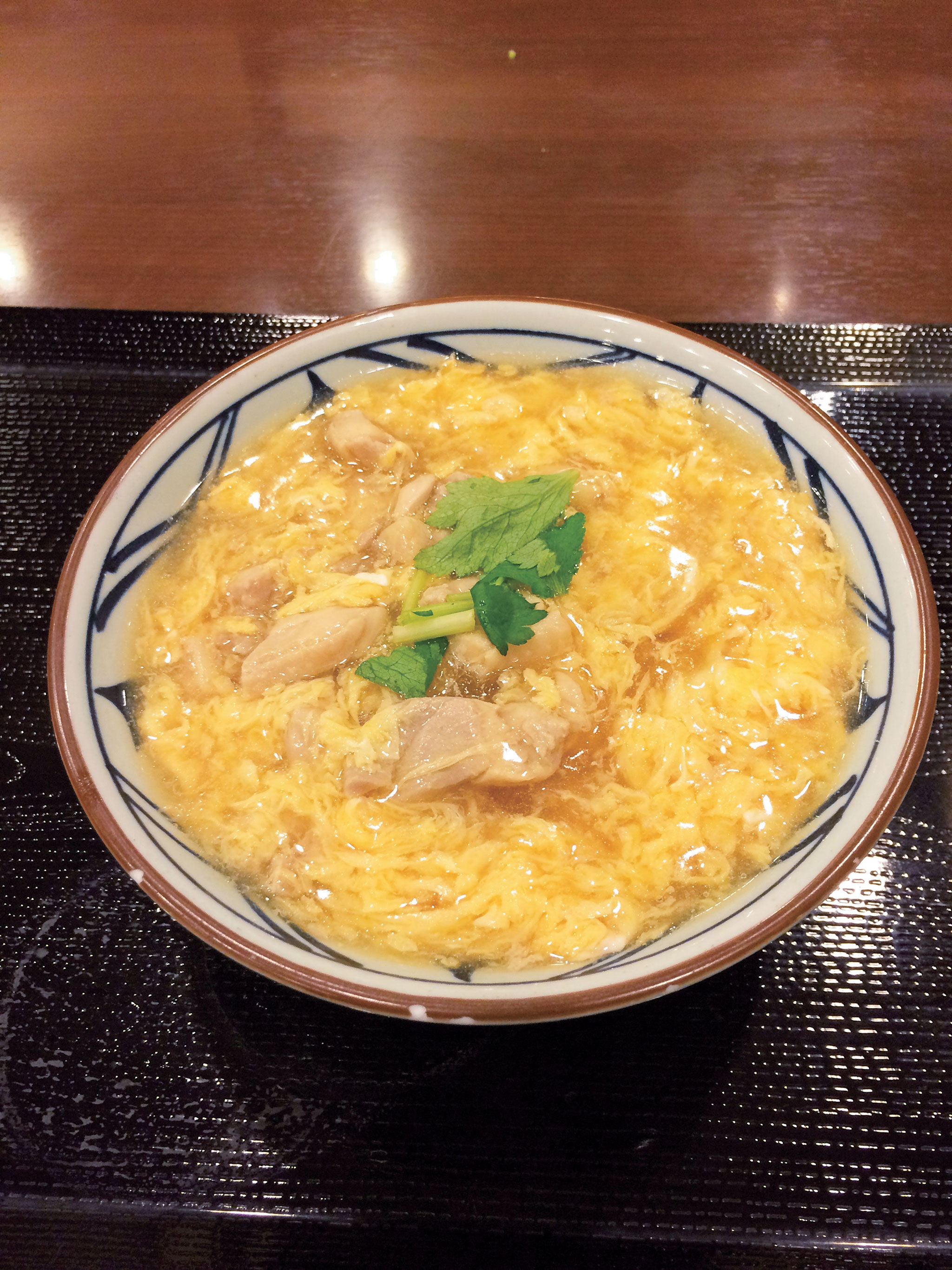 親子あんかけうどん