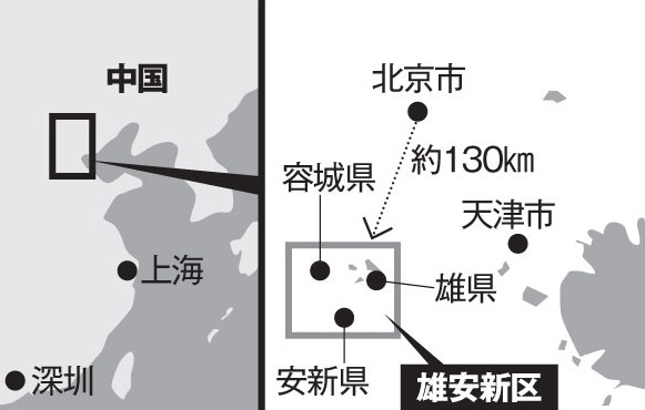 副都心「雄安新区」プロジェクト