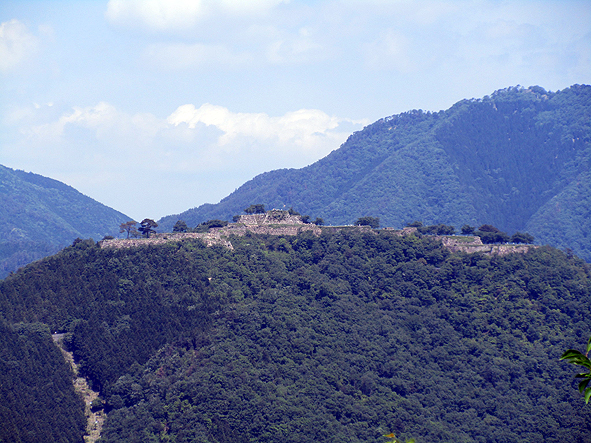 竹田城（立雲峡より）