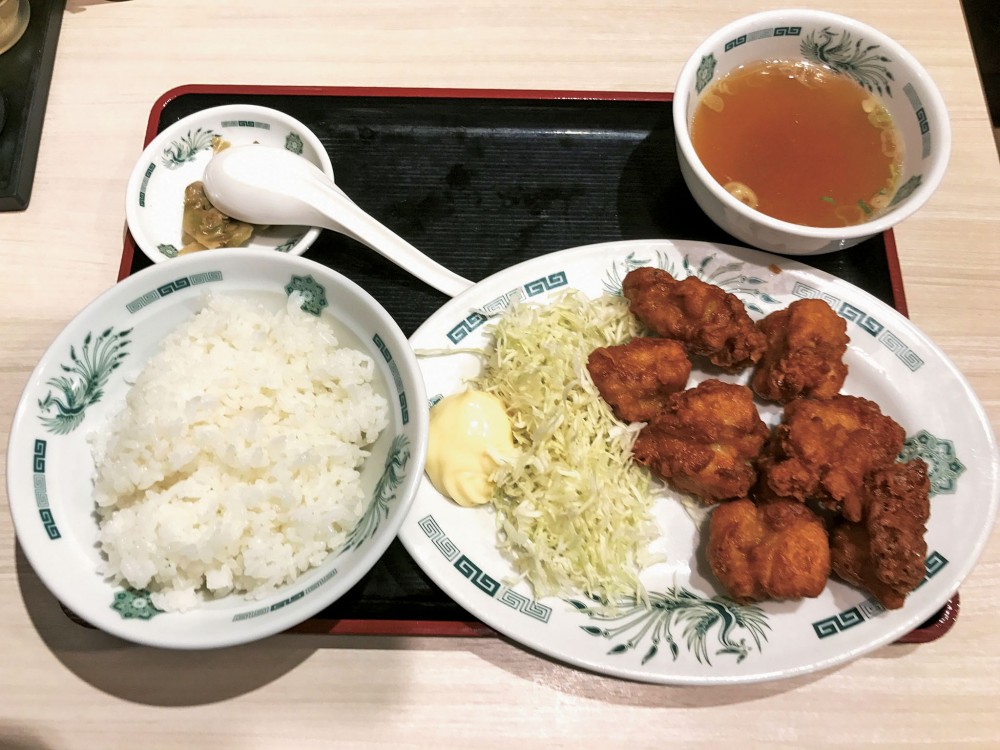 唐揚げ定食（日高屋）