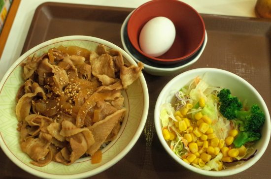 牛丼屋でも健康