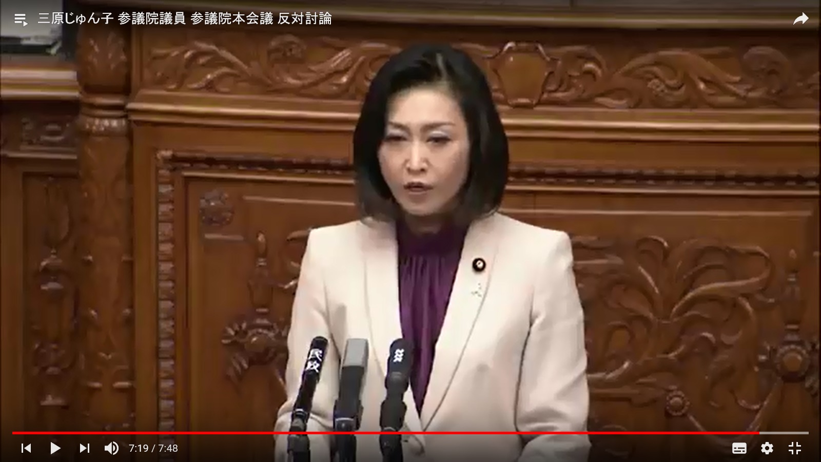 三原じゅん子国会演説