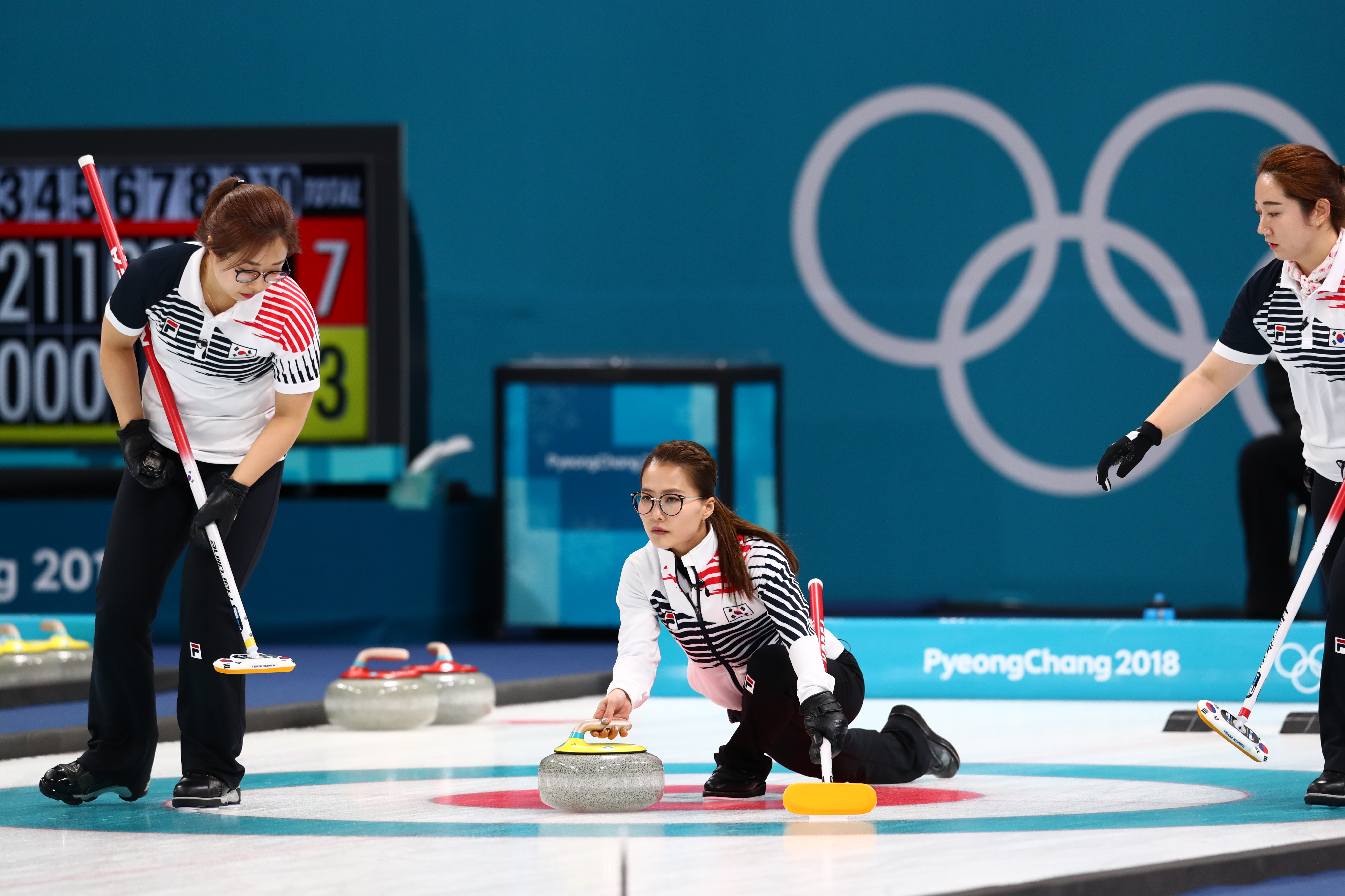 平昌冬季五輪　韓国カーリング女子チーム／雑誌協会代表撮影