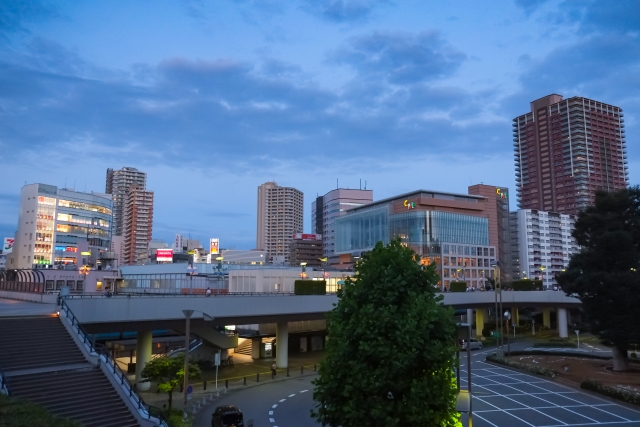 川口駅前の様子