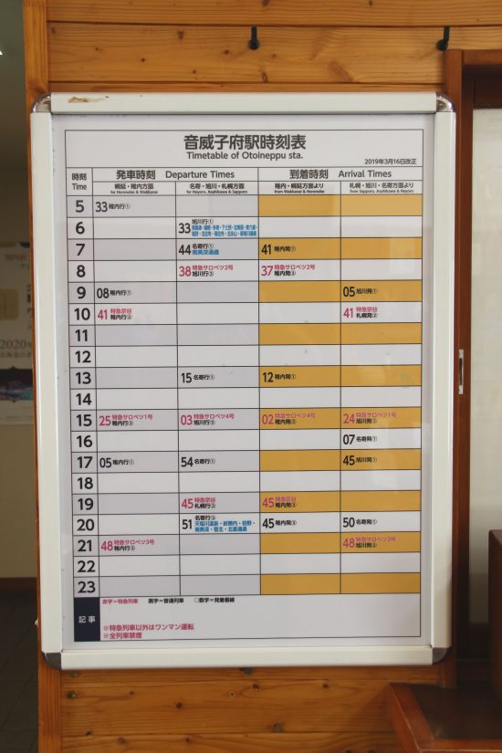 列車の本数は非常に少ない