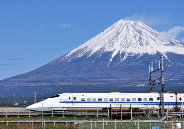 新幹線と富士山