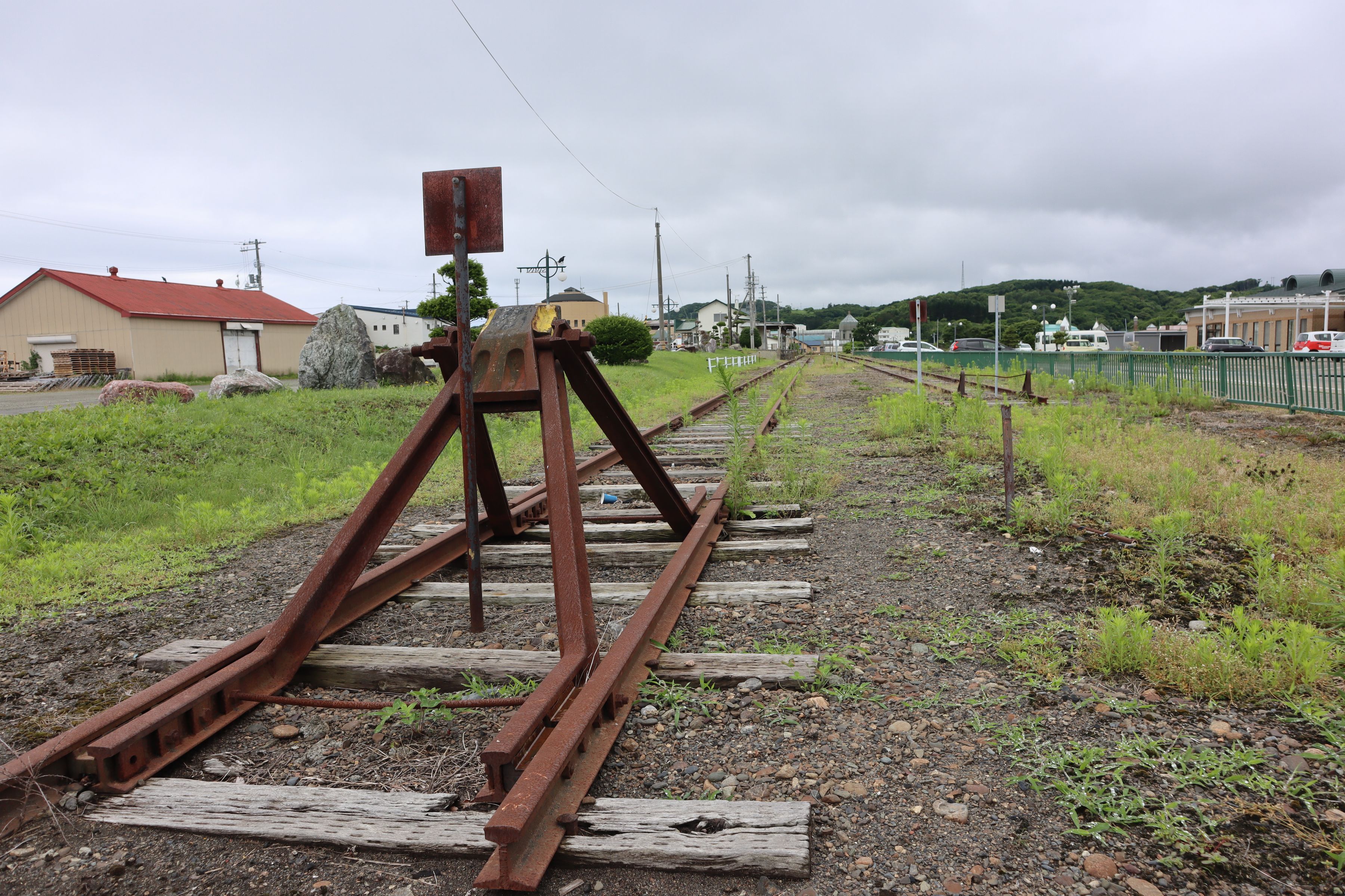 様似駅の車止め