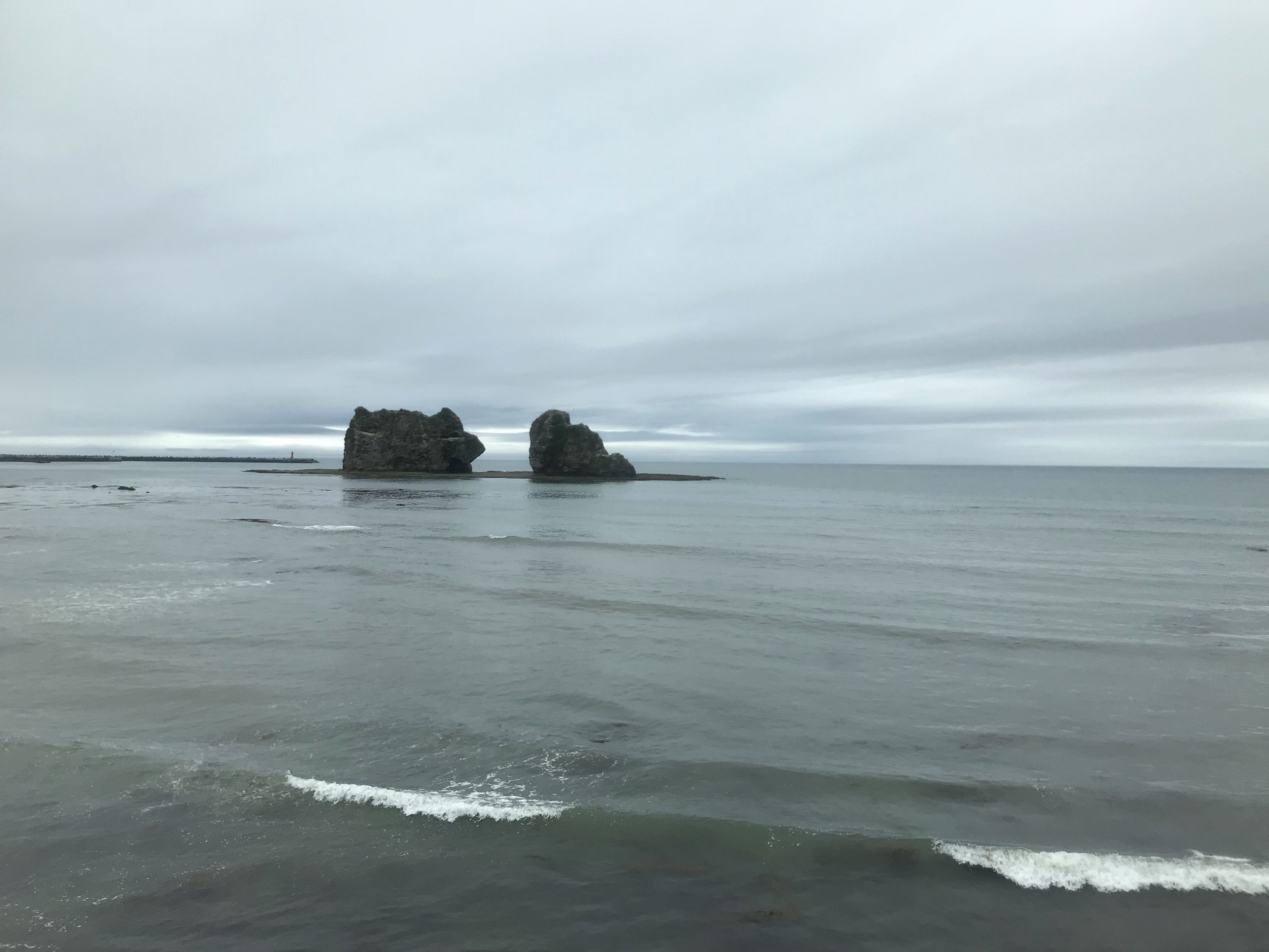 代行バスのルートもほぼ海沿いだ