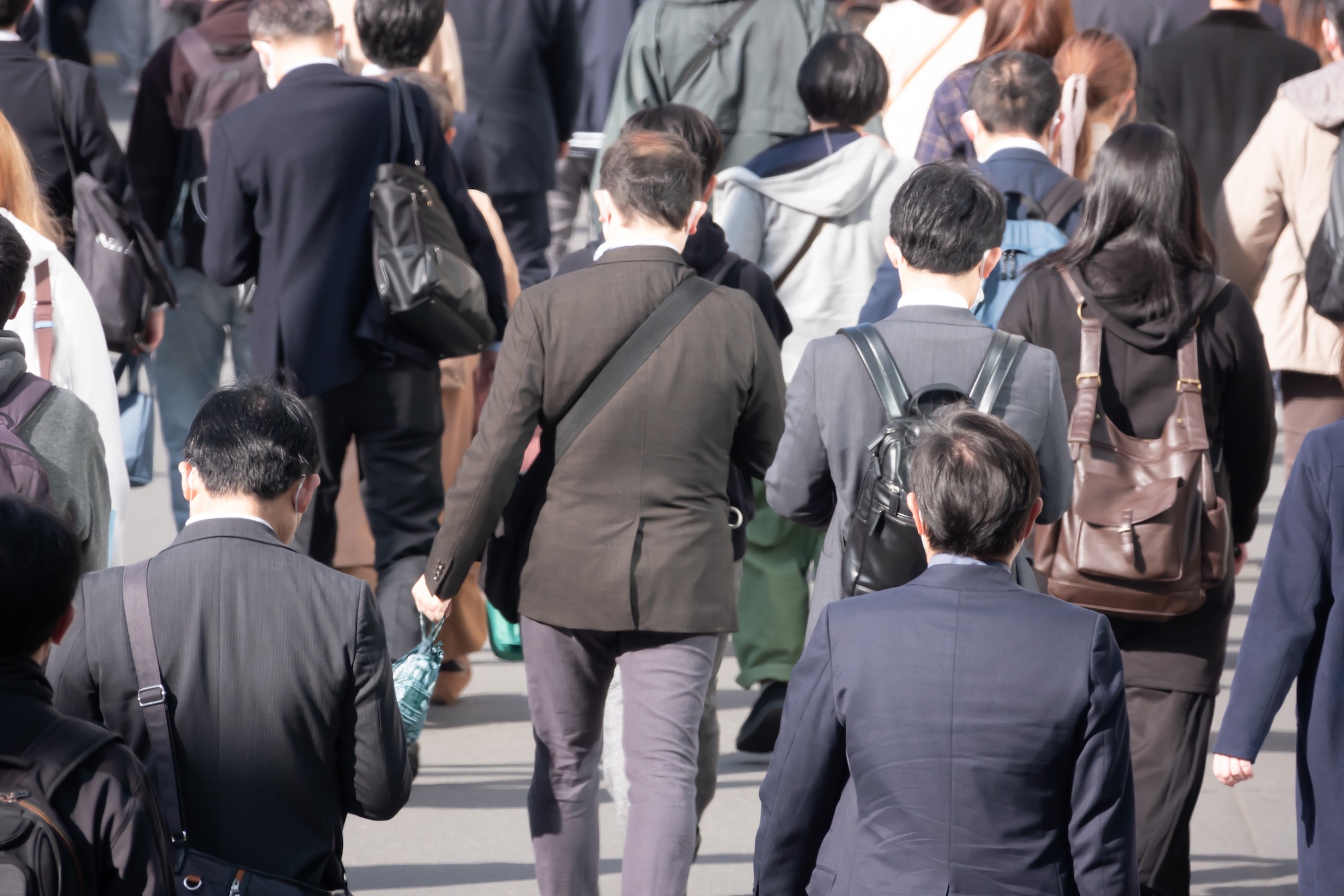 東京通勤風景　2022年3月　新宿