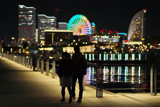 横浜の夜のデート