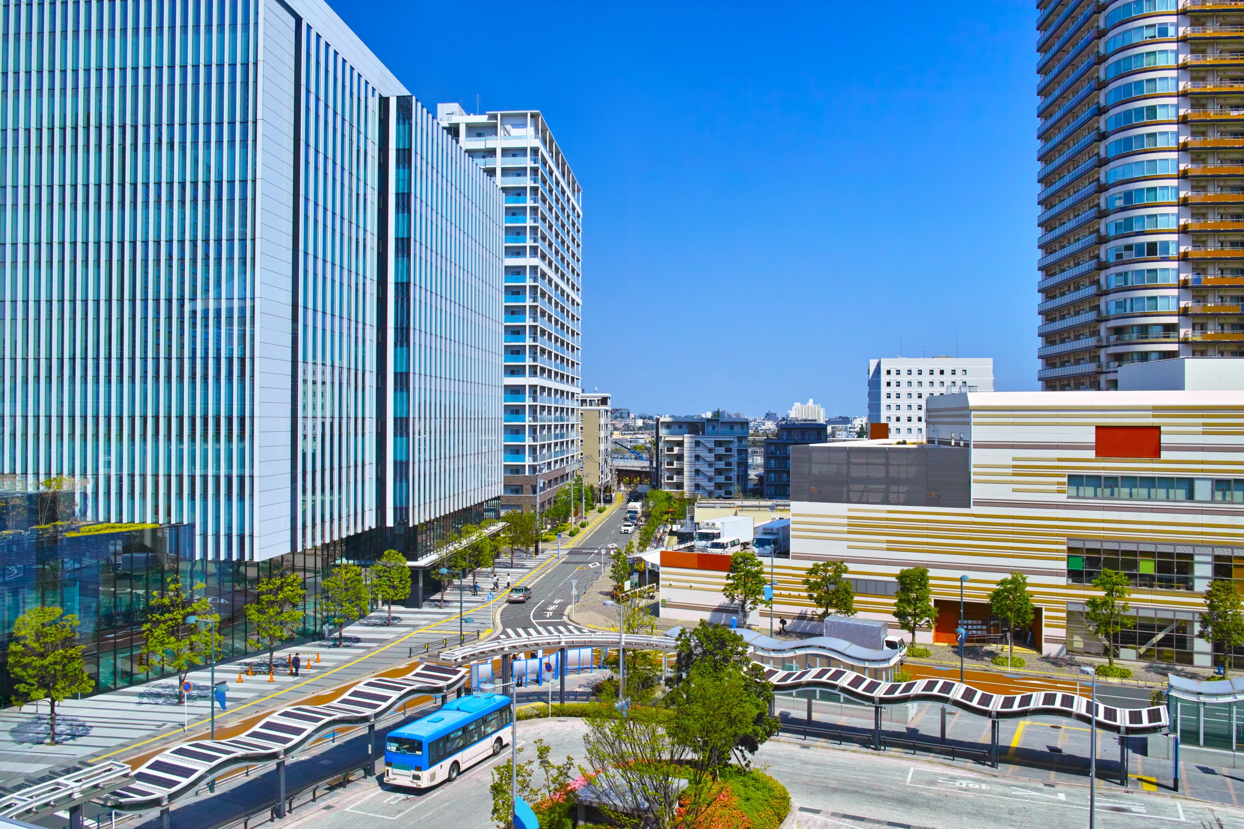 武蔵小杉駅東口の風景