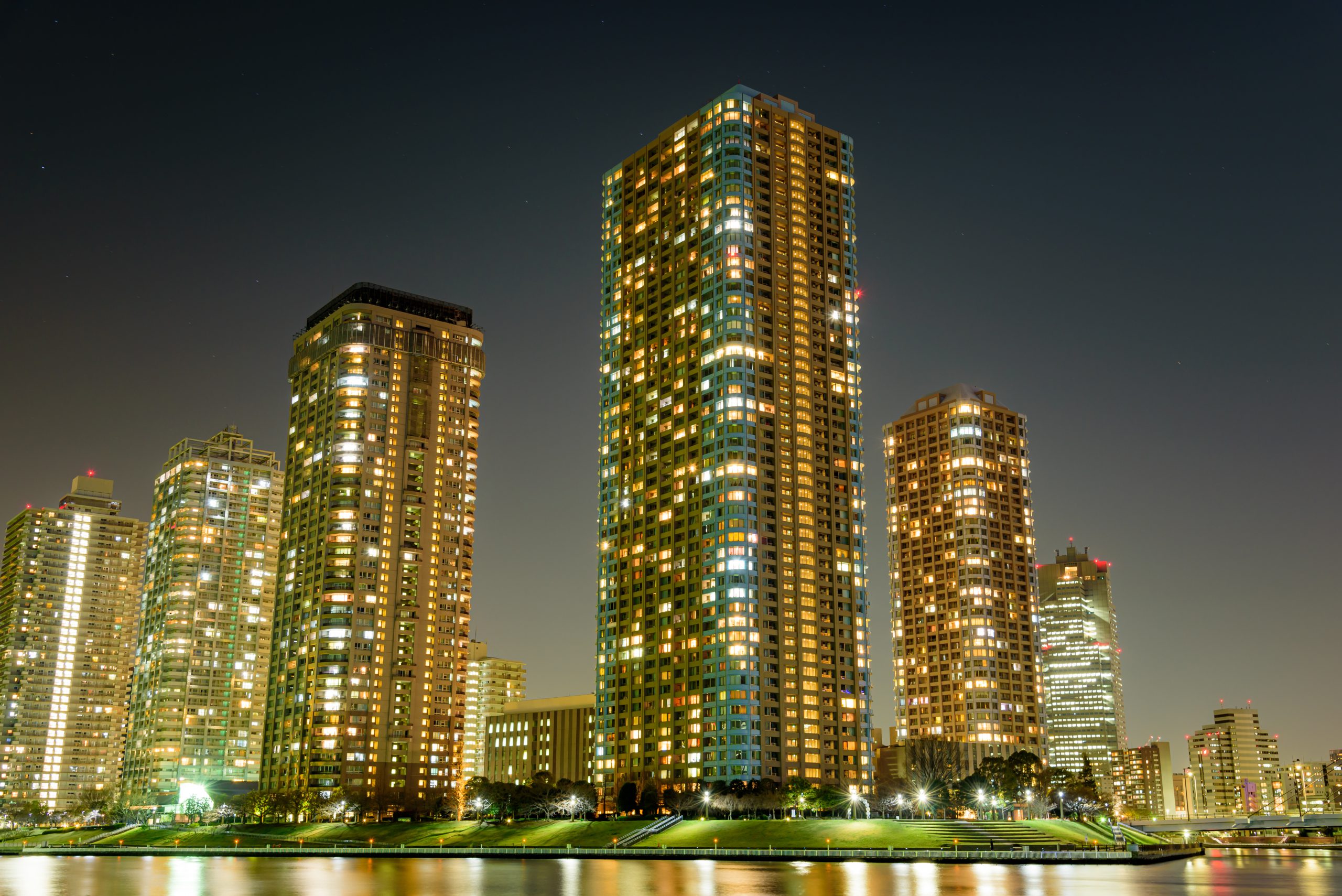 東京の高層マンション郡